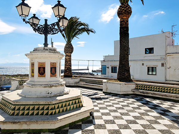 Square in the old town of Tarifa, Spain